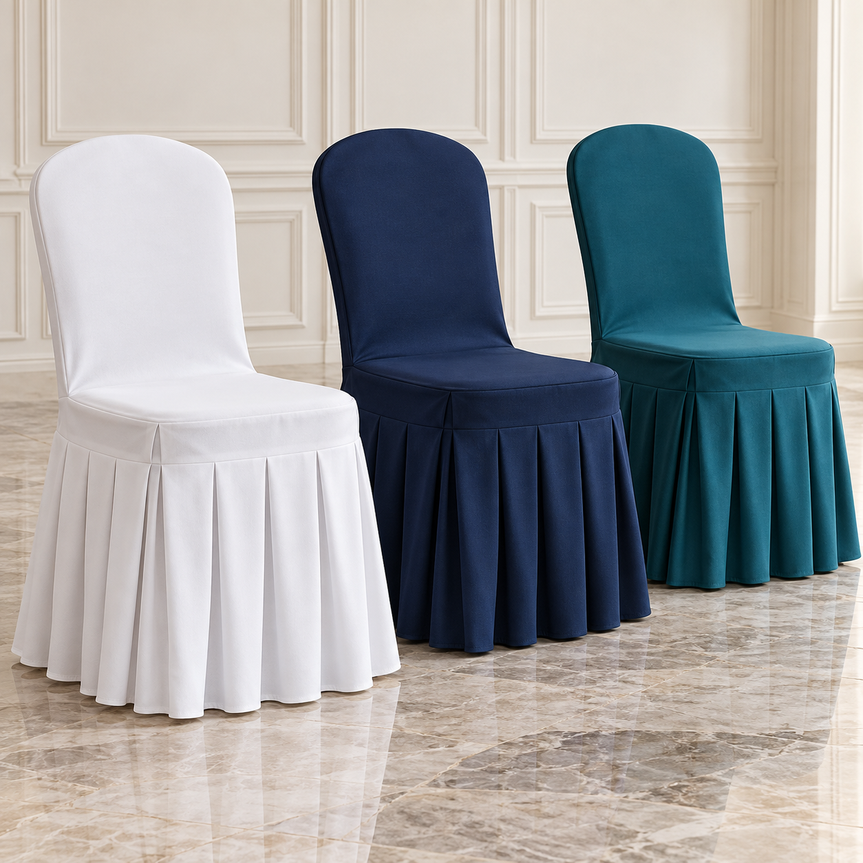 Pleated Banquet Chair Covers