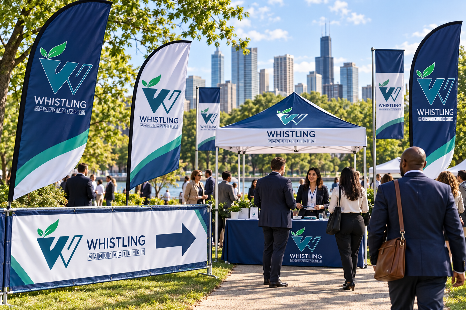 Coordinated WHISTLING outdoor event products