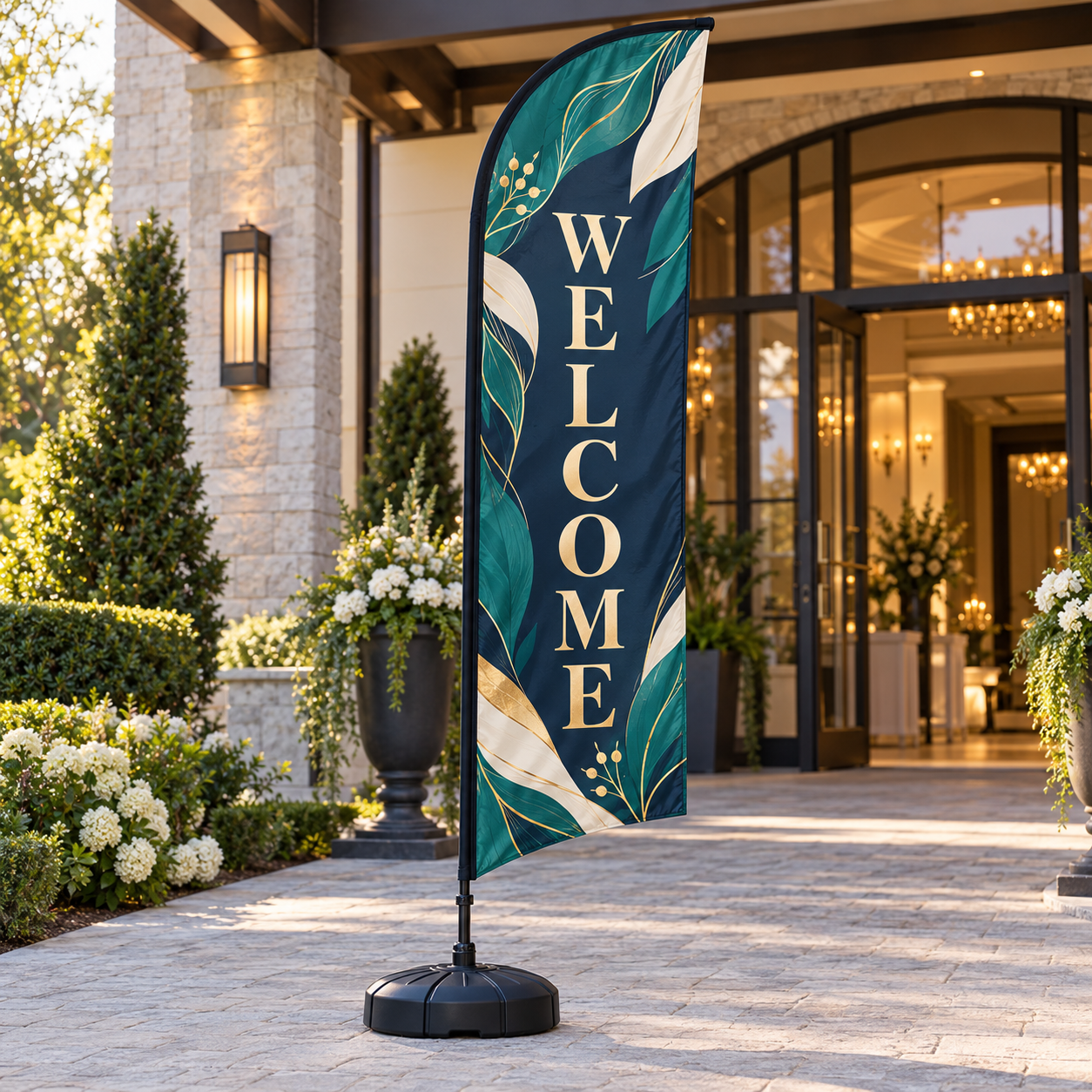 Pre-Printed Welcome Feather Flag