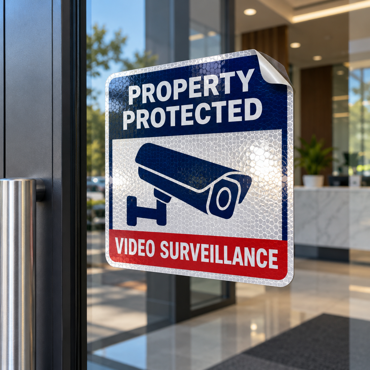 Property Protected Video Surveillance Decal (EGR Reflective)