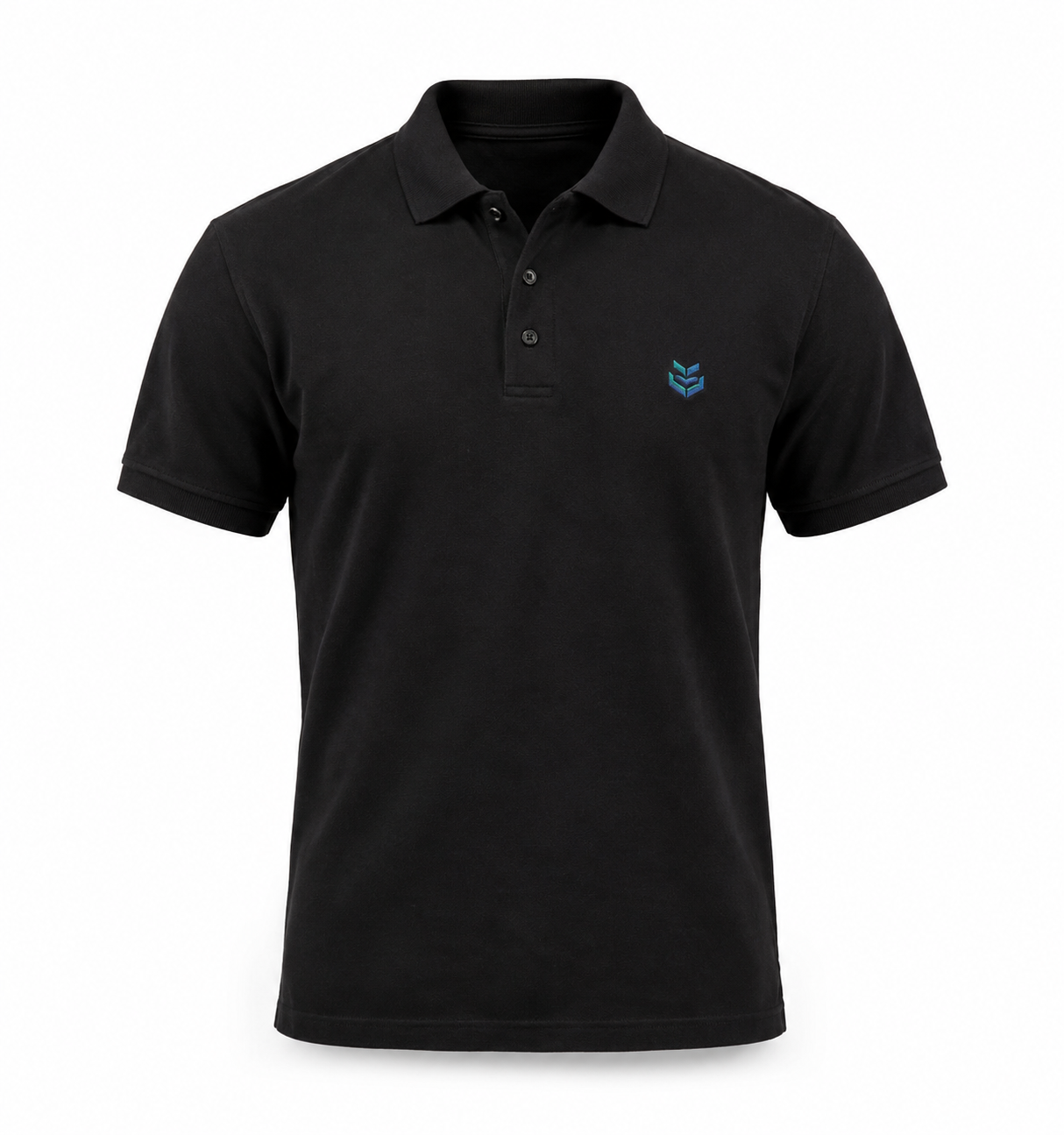 Men's Black Polo Shirt - Embroidered