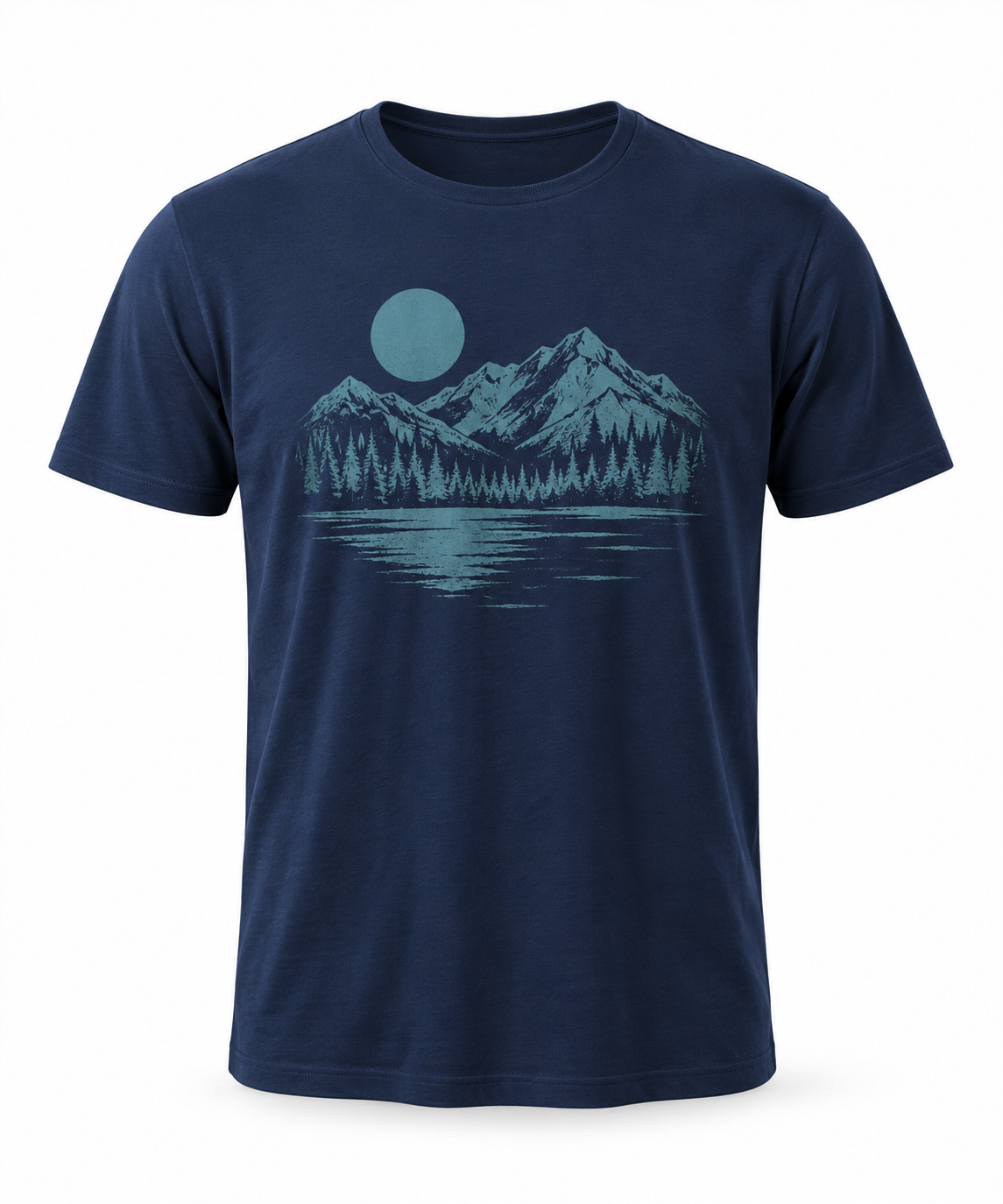 Men's Printed Organic T shirt - Crew Neck