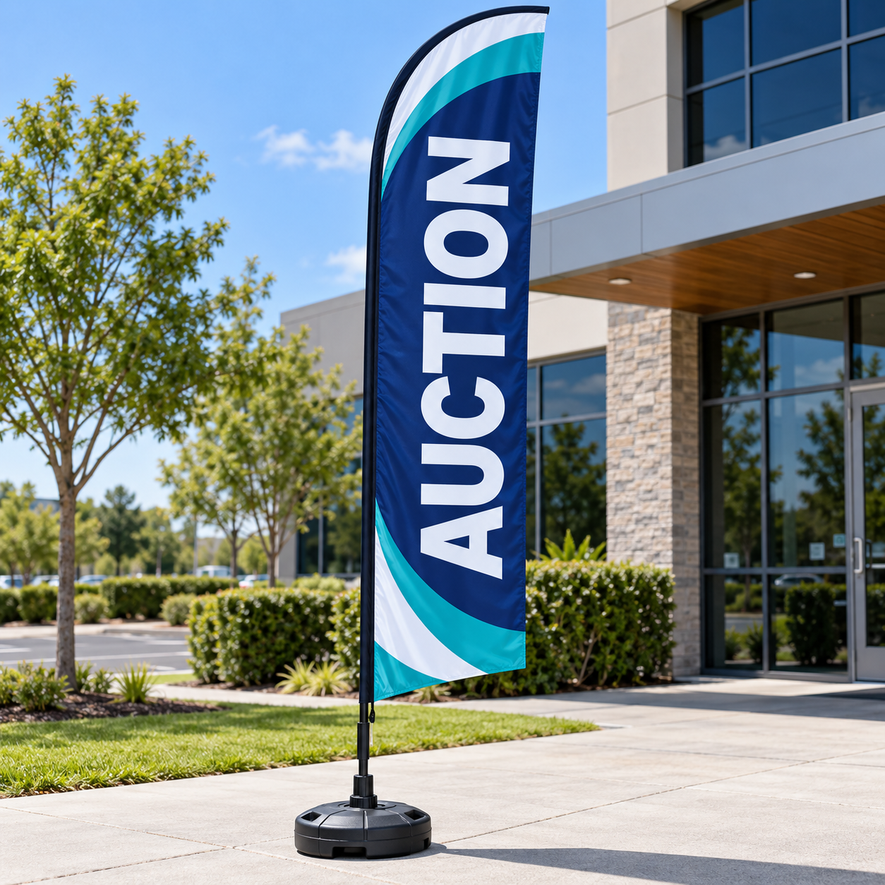 Pre-Printed Auction Feather Flag Main product image