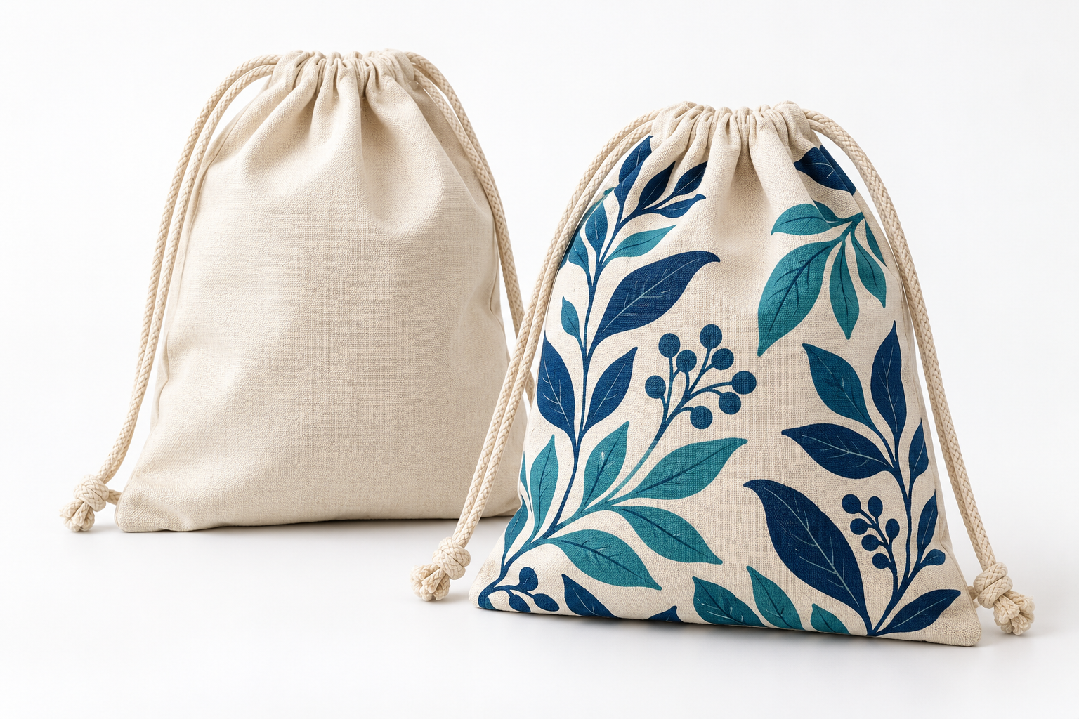 Canvas Drawstring Bags - Printed