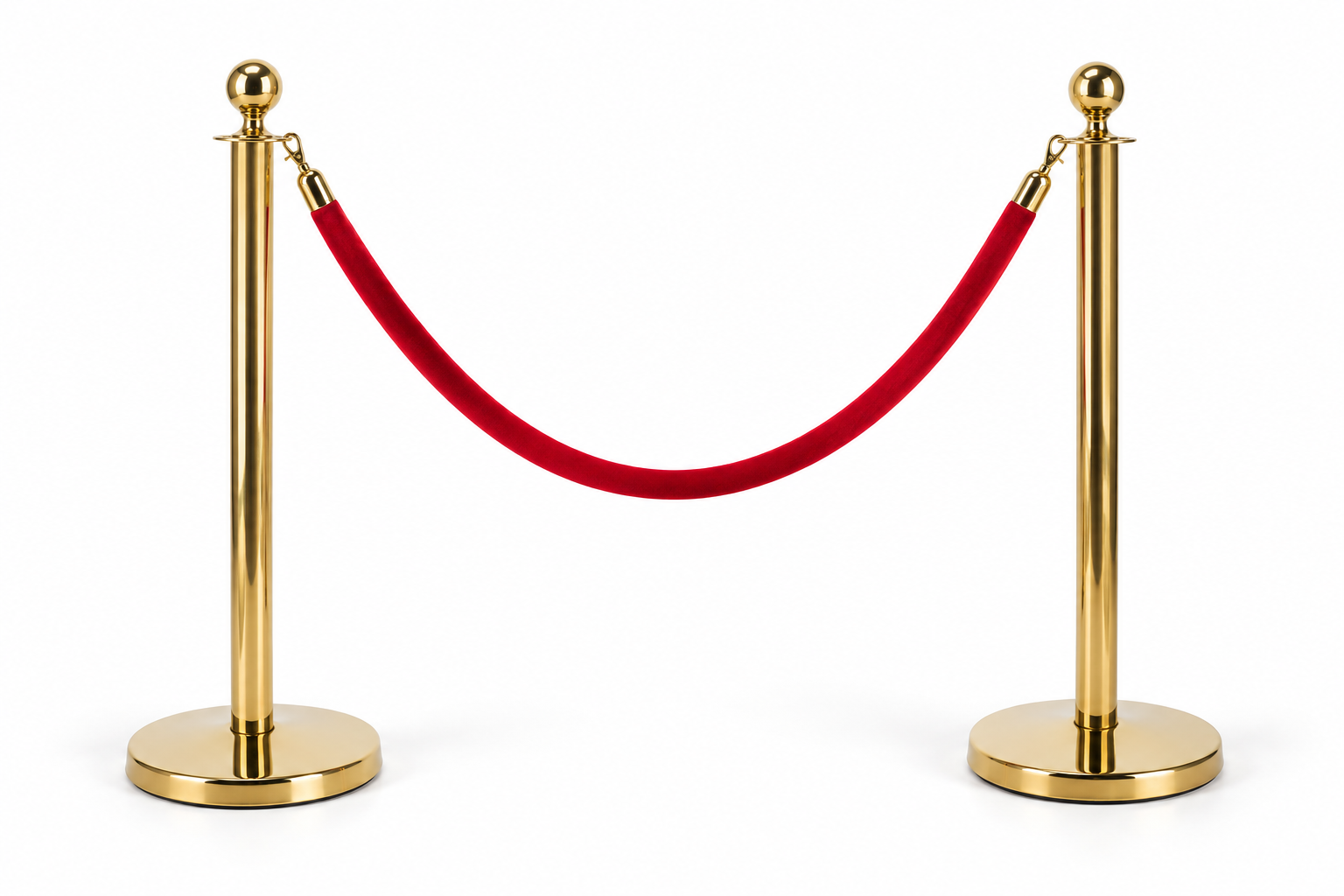 Crowd Control Stanchions With Velvet Rope