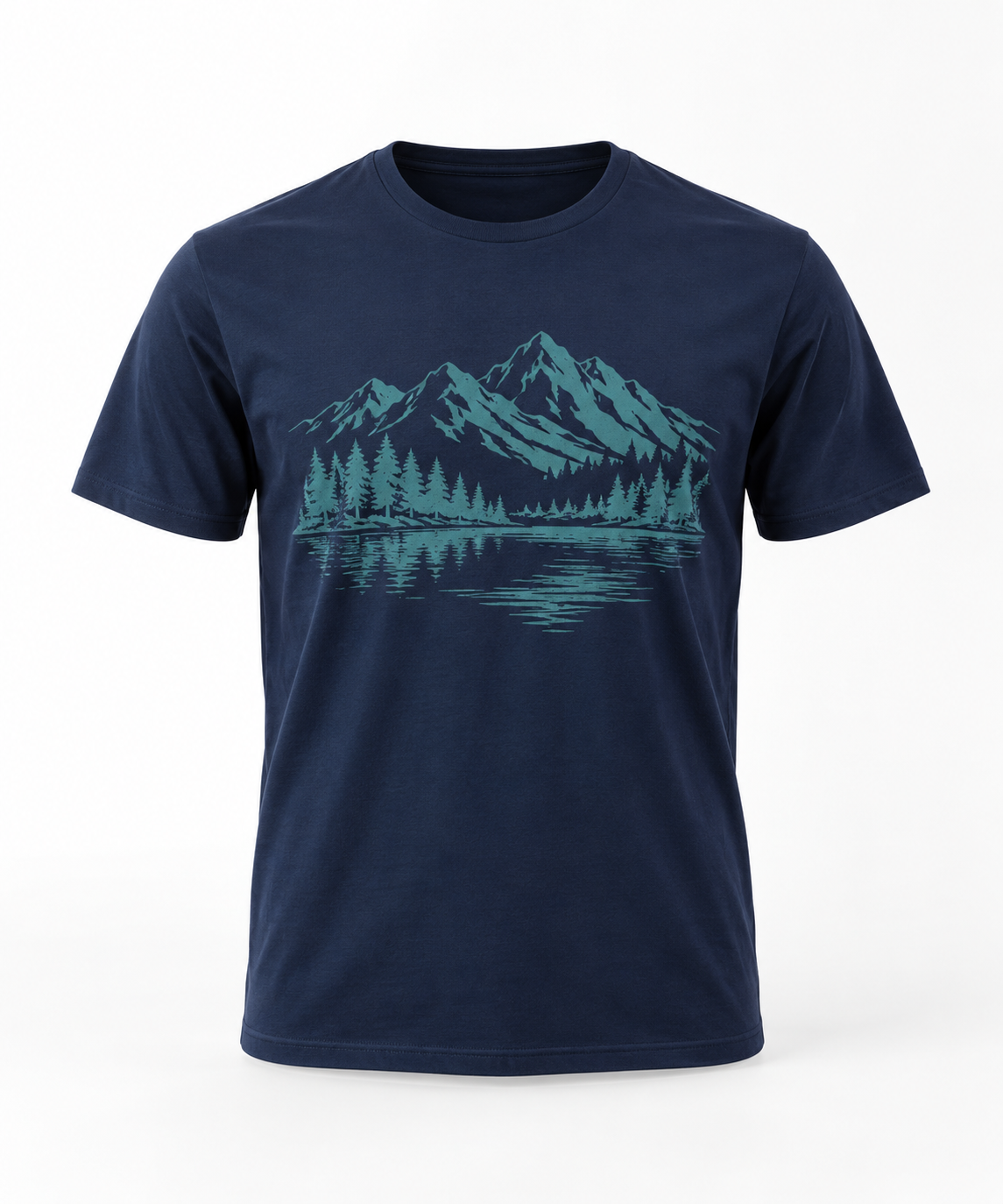Men's Printed T-Shirt - Crew Neck