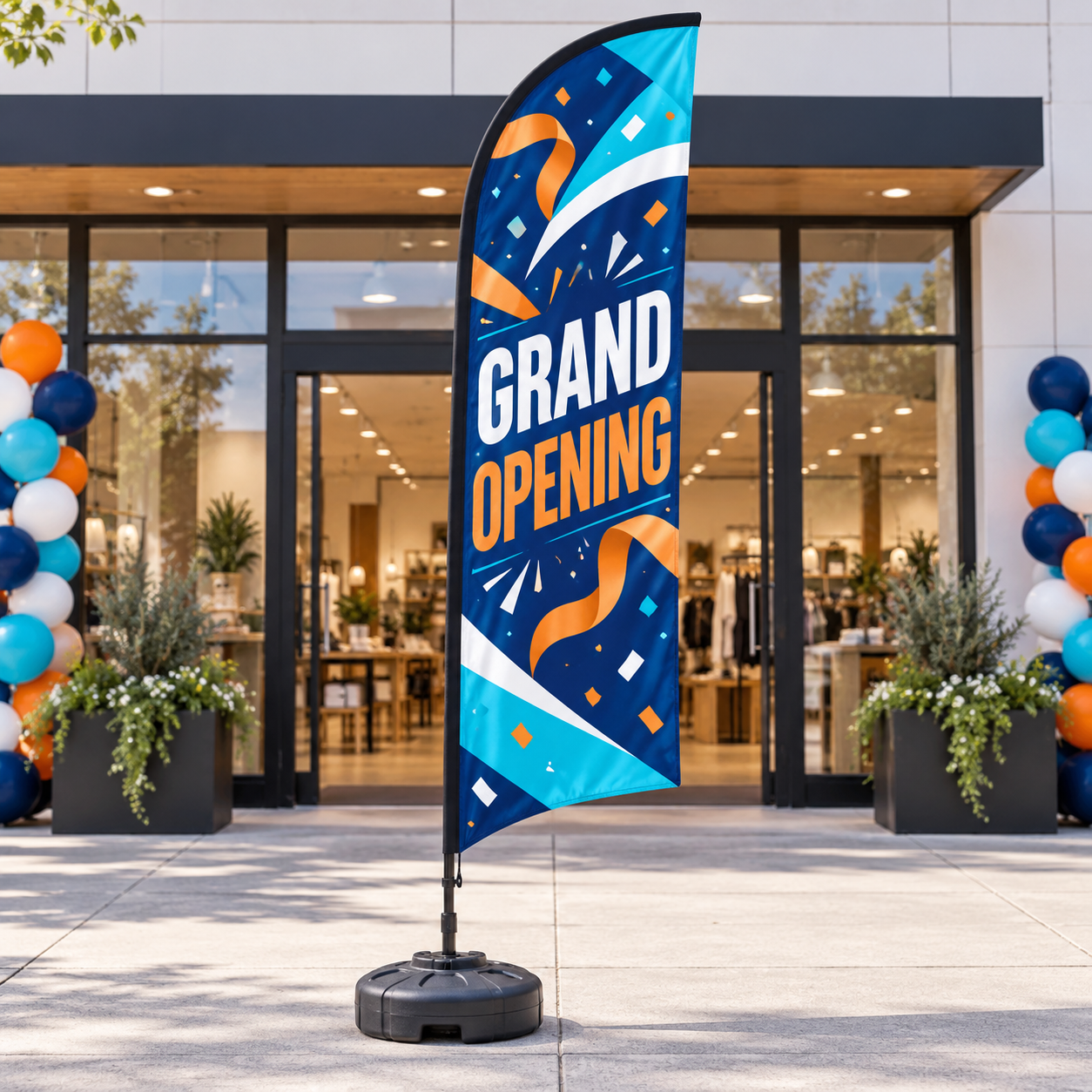 Pre-Printed Grand Opening Feather Flag Outdoor events