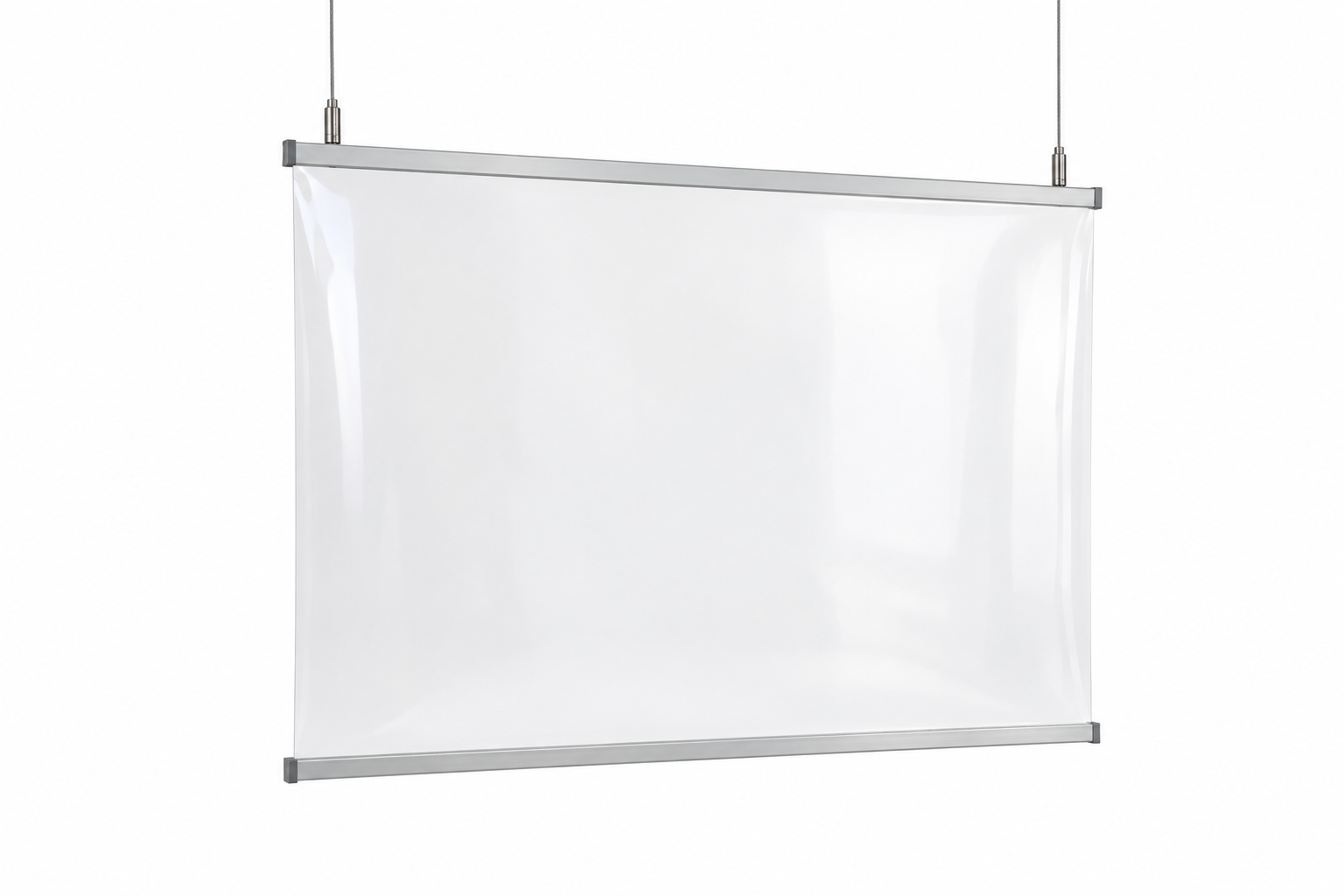 Hanging Sneeze Guard - Clear Vinyl