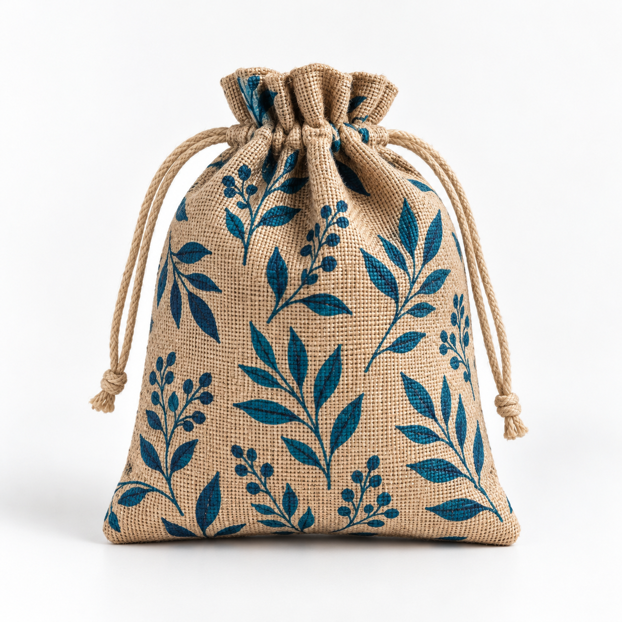 Jute Drawstring Bags - Printed