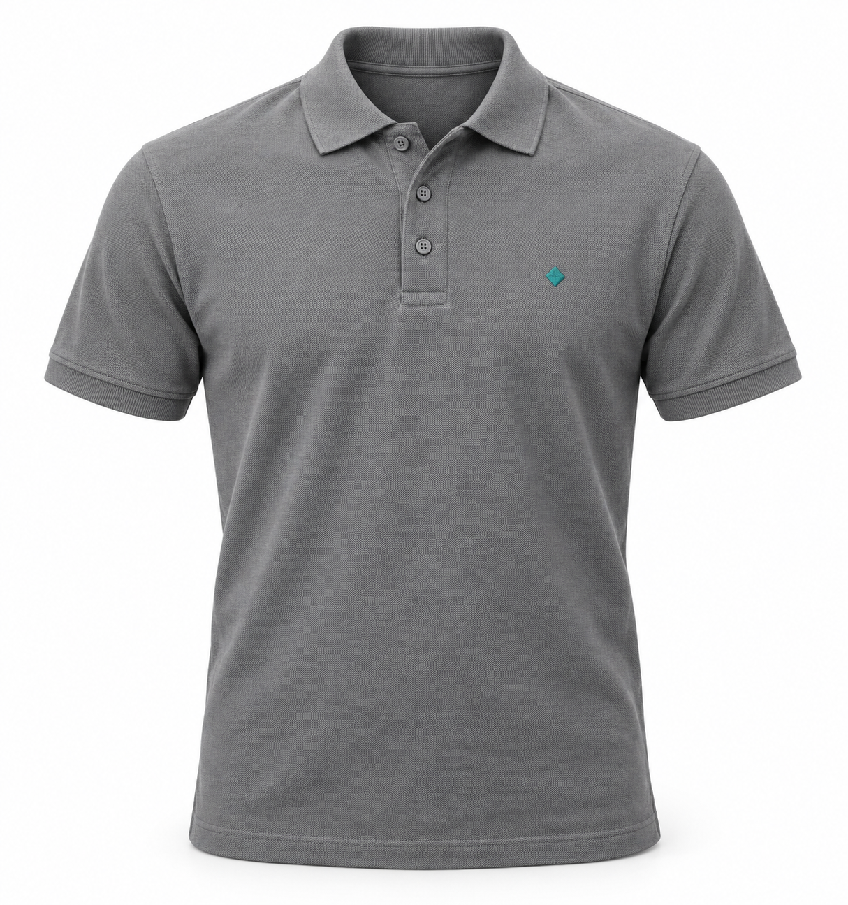 Men's Grey Polo Shirt - Embroidered