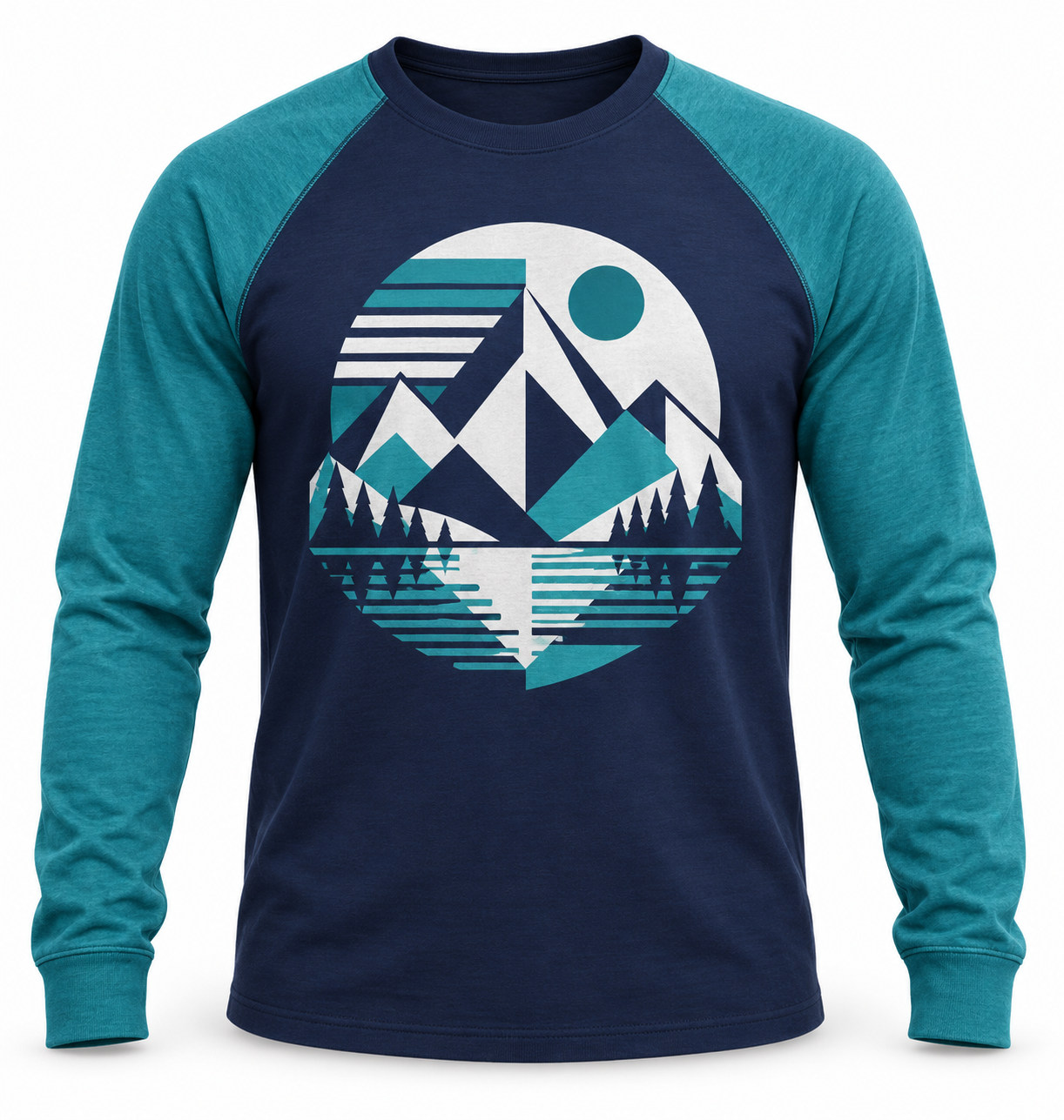 Men's Printed long Sleeves Raglan T-Shirt