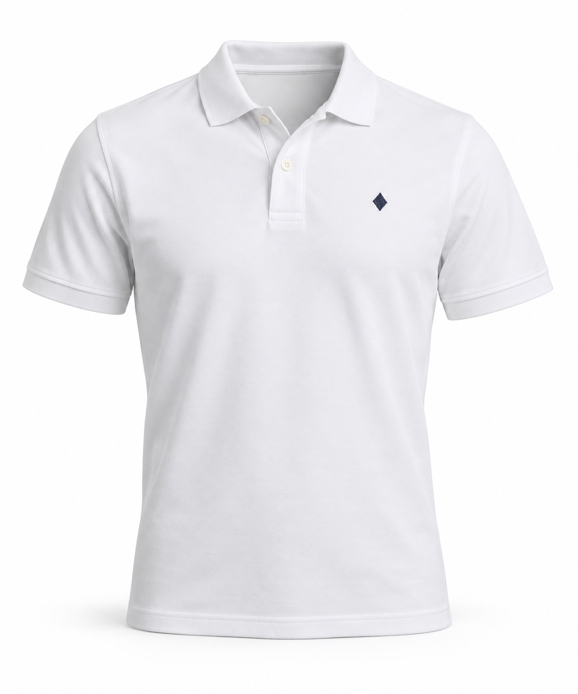 Men's White Polo Shirt - Embroidered