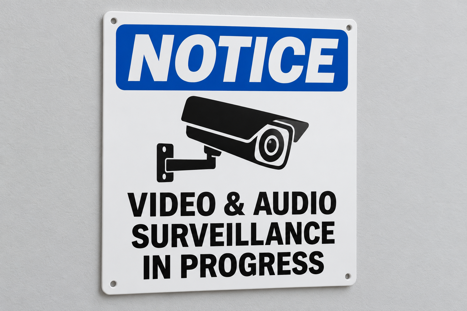 OSHA Video & Audio Surveillance In Progress Plastic Sign