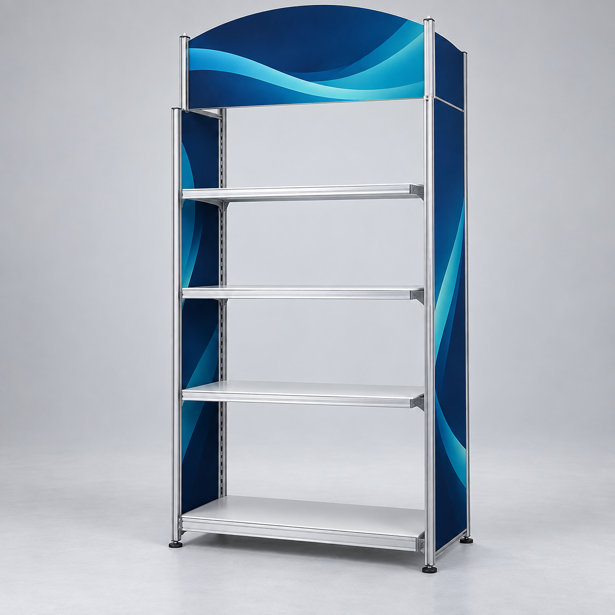 Portable Display Shelves with Head