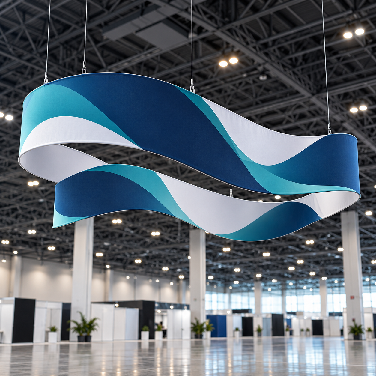 Skytube Double Wave Stretch Fabric Hanging Banner Main product image